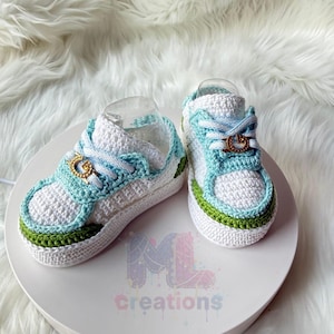 Handmade Crochet Baby Booties _soft cotton Baby shoes - Newborn Gift Baby Shower.