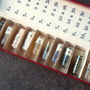 Curiosity Box - Vintage Cardboard Box of Filled Capsules