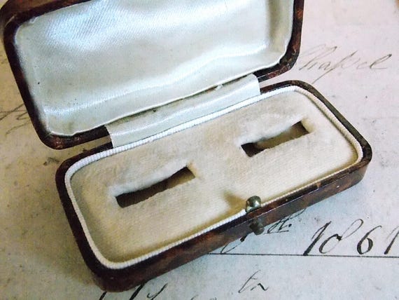 Antique Vintage Tortoiseshell Effect Empty Cuffli… - image 5