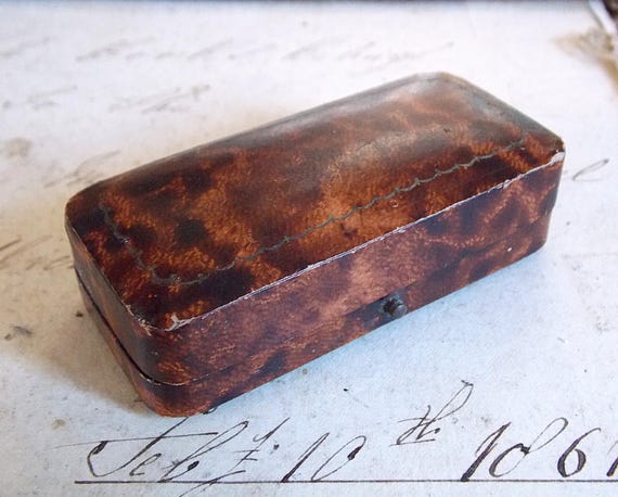 Antique Vintage Tortoiseshell Effect Empty Cuffli… - image 6