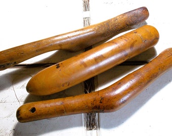 Antique Lignum Vitae Lead Dressing Tools, Wooden Lead Working Tools for Home Decor c1900 x 3
