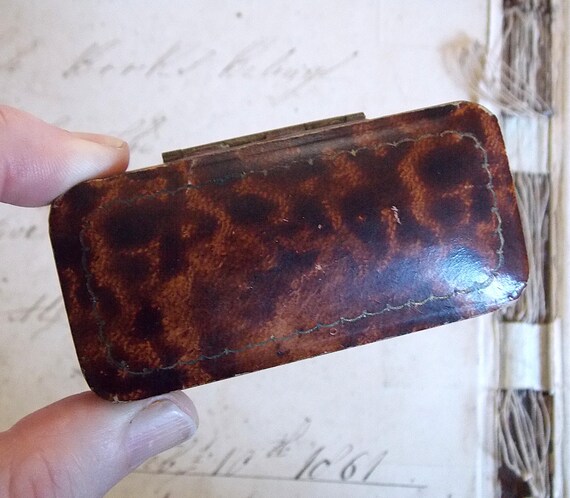 Antique Vintage Tortoiseshell Effect Empty Cuffli… - image 8