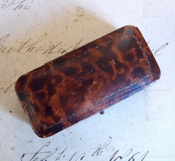 Antique Vintage Tortoiseshell Effect Empty Cuffli… - image 7