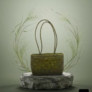 Bolso de hombro tejido, bolso de mano verde, bolso hobo de cuero, color brillante