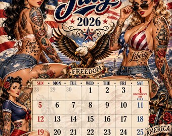 July 2026 Patriotic Calendar PDF