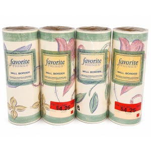 Favorite Things Painted Scroll Wall Border Lot of 4 Rolls #7050467 New Sealed