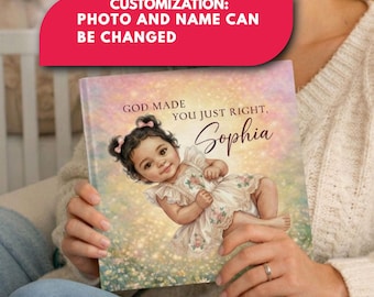 Personalized Christian Baby Book with Name and Photo, Custom Bible Storybook For Toddlers, Baptism Christening Bedtime Book for Boy or Girl