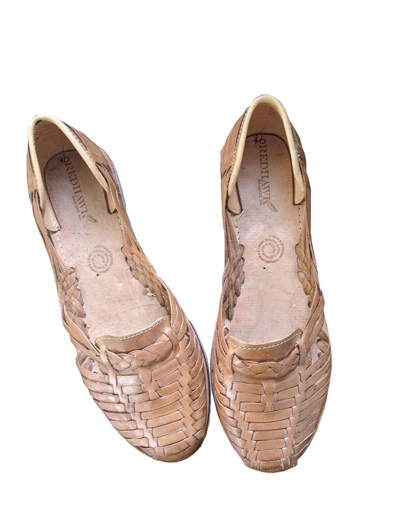 Leather hurache sandals