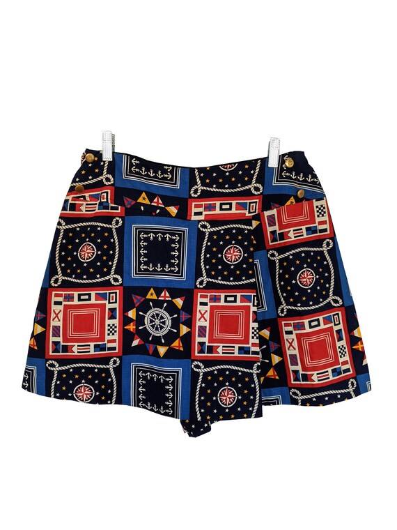 60s nautical themed skort