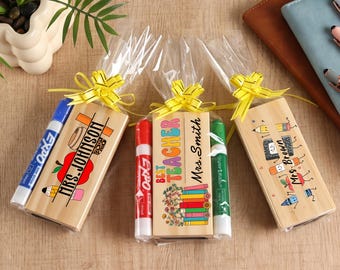 Borrador de pizarra blanca de madera personalizado para profesores, regalo para el aula, material escolar para profesores, regalo para jardín de infancia