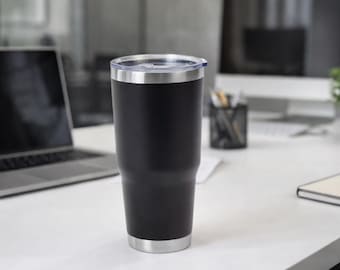 Taza de viaje de acero inoxidable de 887 ml (30 oz) - Nombre o logotipo personalizado / Varios colores