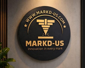 Custom Business Sign - Modern Wood Wall Display