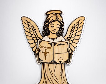 Memorial Angel Figurine with Scripture Base - "Our Angel" Tribute Keepsake