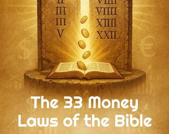 Libro de finanzas cristianas en PDF: Las 33 leyes bíblicas sobre el dinero / Guía de administración y riqueza / Principios financieros basados en la fe (Descarga digital)