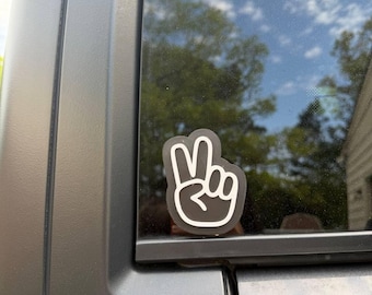 Peace Sign Decal for Off-Road Lovers | 3D Printed Hand Sign | 3M Adhesive or Magnetic