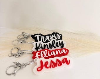 Custom Name Keychain | 3D Printed Personalized Text Accessory