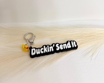 Duckin’ Send It | Jeep Duck Keychain | Offroad 4x4 Gift | Funny Accessory