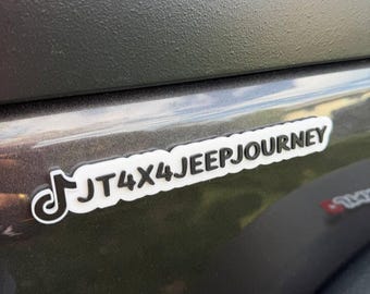 Custom 3D Social Media Name Sign | Magnetic & Double-Sided for Cars