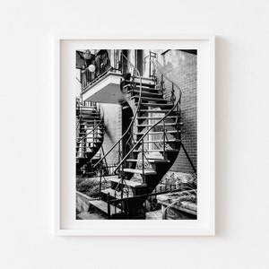Digital Download of Montreal typical staircases photography, Montreal Photo print, Plateau Mont-Royal print, Downloadable art