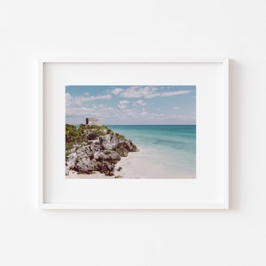 Digital Download, Tulum Maya Ruin Print, Tulum Print, Travel Print,  Mexican art print, Seascape Print,  Instant download