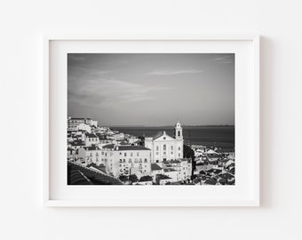 Digital Download, Black and White Lisboa Photography, Portugal Photo, Travel Print, Downloadable photo print, Instant download