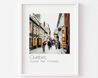 Digital Download, Quartier Petit Champlain, Quebec city photography, 8x10/16x20,  Downloadable photo print, Instant download