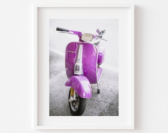 Digital Download, Italy Vespa Print, Purple Vespa Photo,  Retro Hipster Print, Vespa Photography, Scooter photo, Vespa Art Print