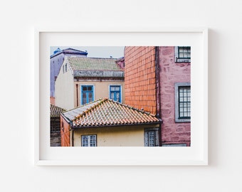 Lisboa houses Photography, Portugal Photo Print, European house, Travel Downloadable photo print, Instant download