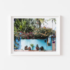 Digital Download, Mexican Turquoise house Print,  Travel Print,  Mexican art Print, Downloadable photo, Digital Prints, Instant download