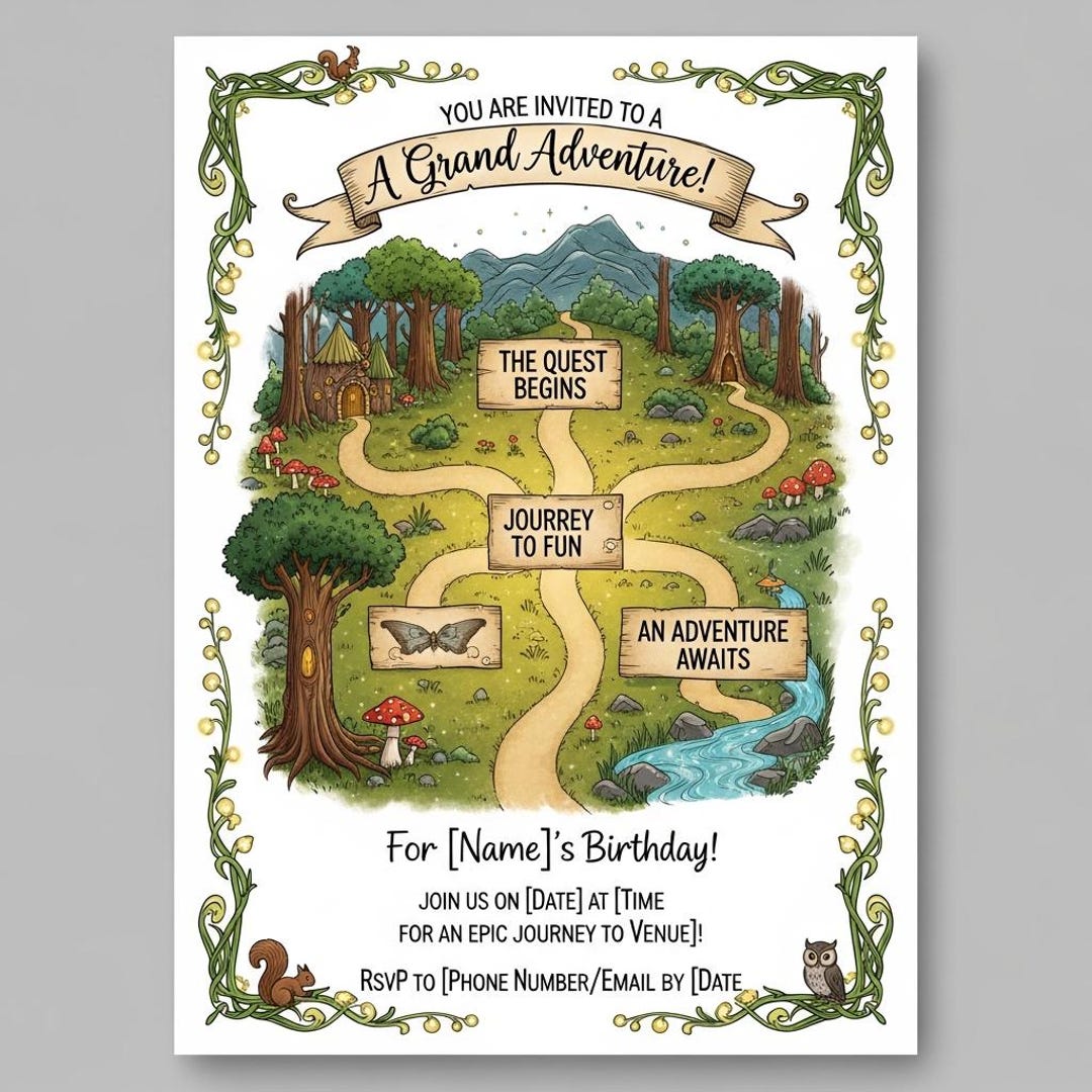 Choose Your Own Adventure Birthday Invitation | Interactive Story Path ...