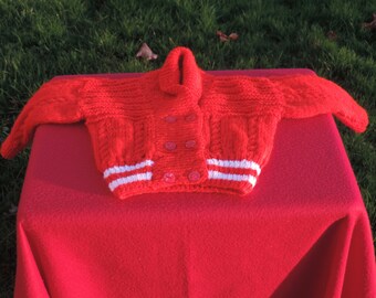 HAND KNITTED Unisex Child's Cardigan (Ready to Ship) .