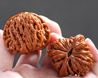 Personalized Premium Chinese Qilin Wenwan Walnut Pair, 45-50mm Hand-Polished Meditation Balls, Stress Relief & Mindfulness Tool