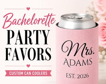 Benutzerdefinierte Dosenkühler Personalisierte Koozies Bachelorette Party Hochzeitsbevorzugungen Benutzerdefiniertes Logo Getränkehalter Party Favor Personalisierte Dosenkühler