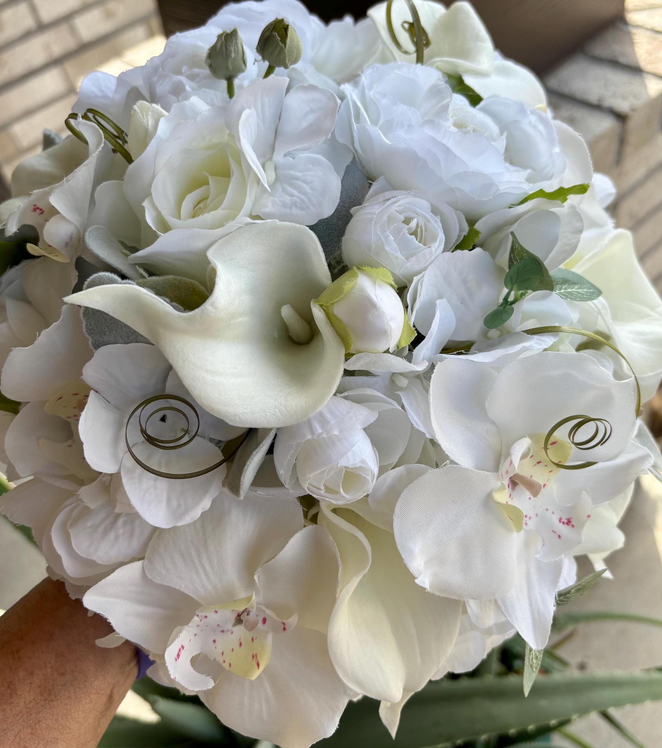 White Orchid Hydrangea Bridal Bouquet