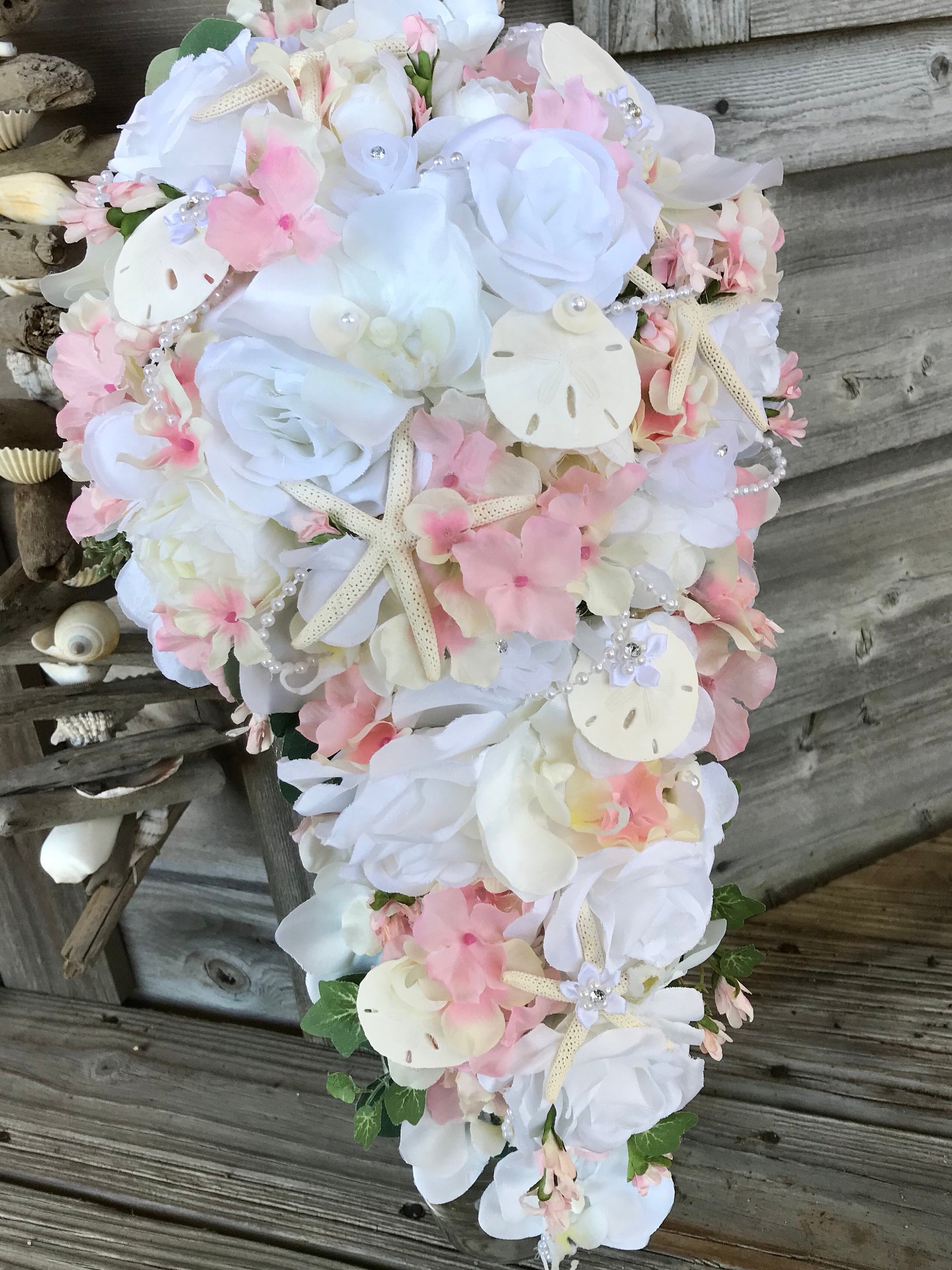 Seashell Cascade Bridal Bouquet