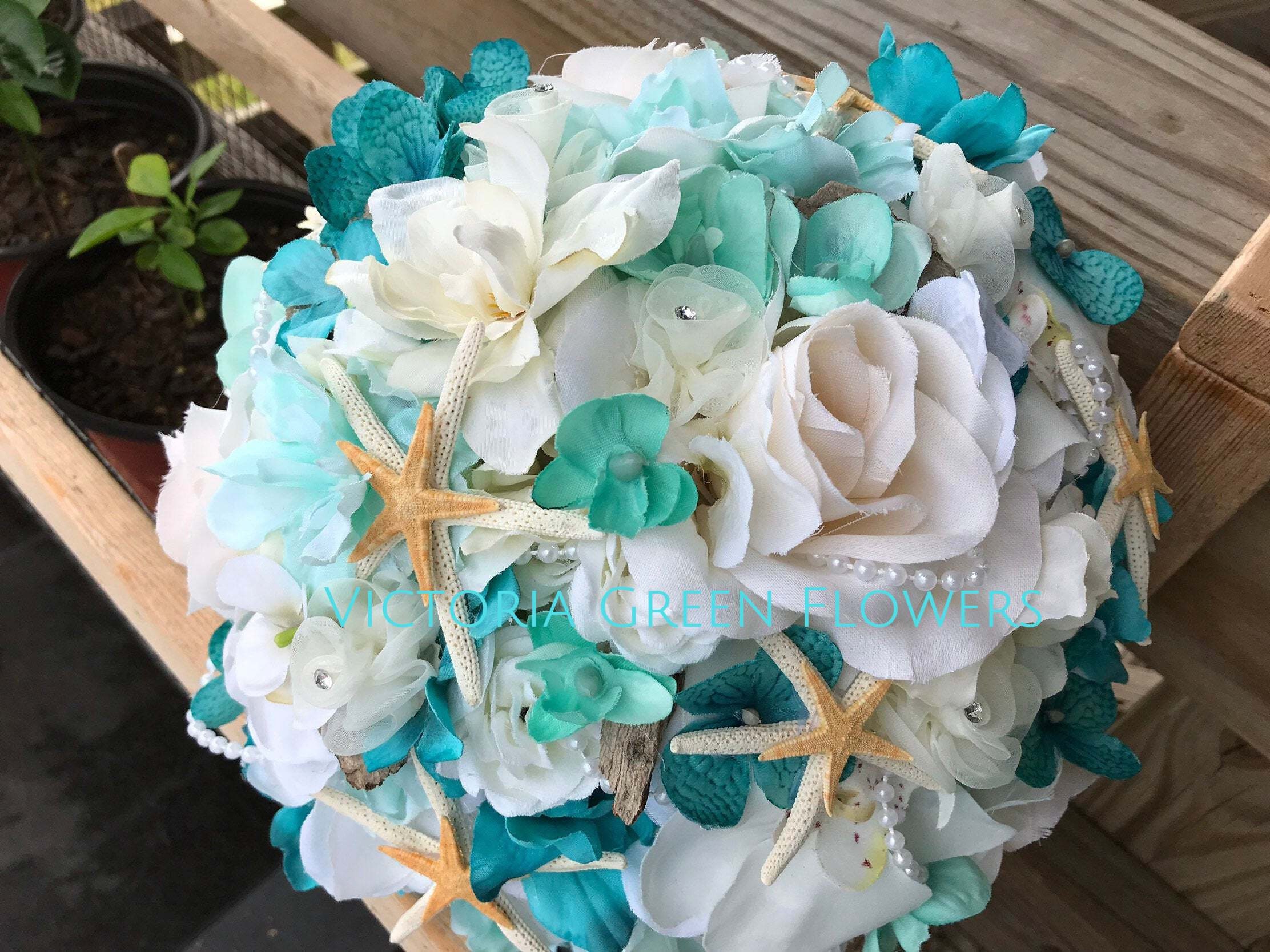 Driftwood Seashell Bridal Bouquet