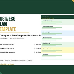 Business Plan Template for Small Business | Startup Roadmap (PDF Download)