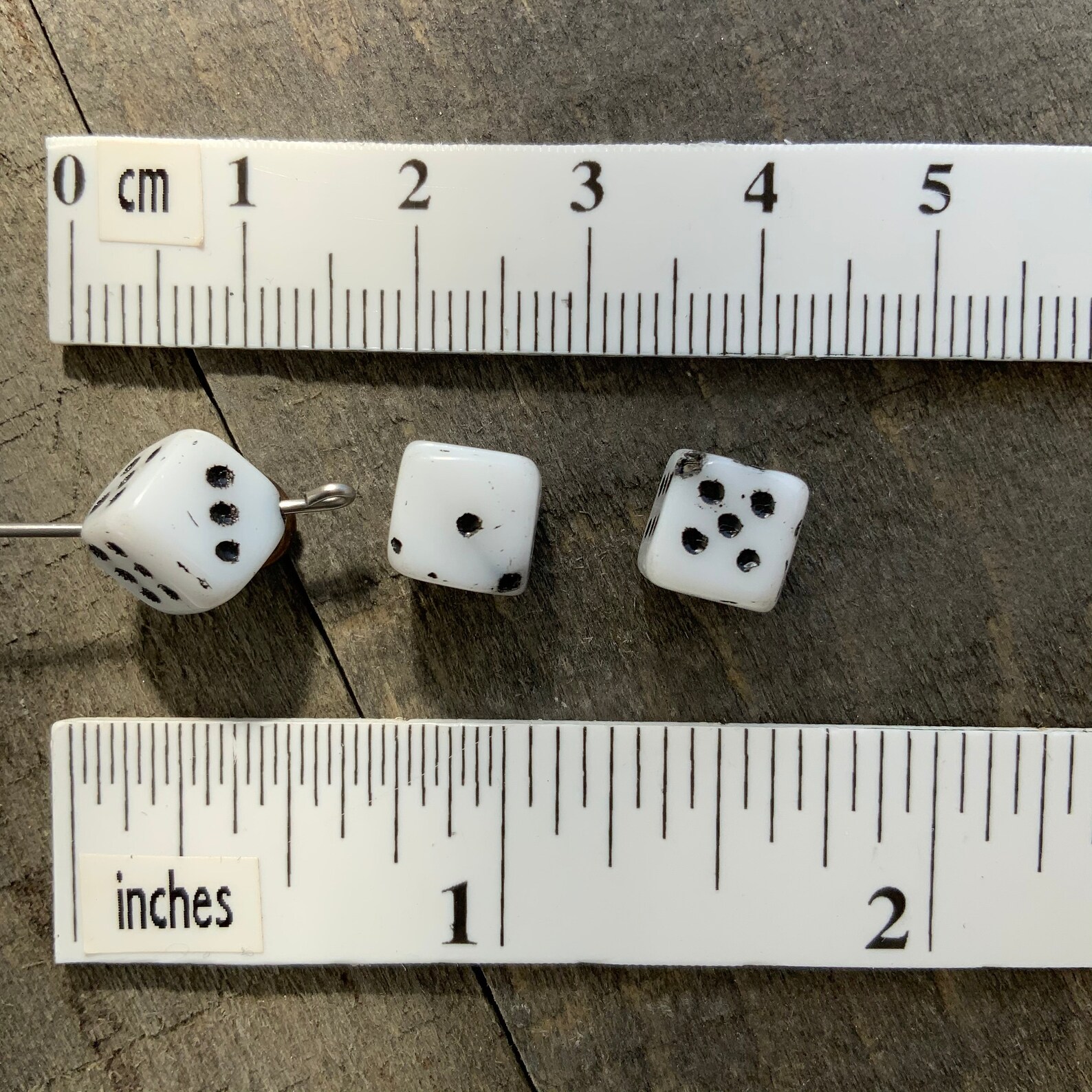 White Dice Beads 8mm Cube Czech Glass Opaque White Square With Etsy