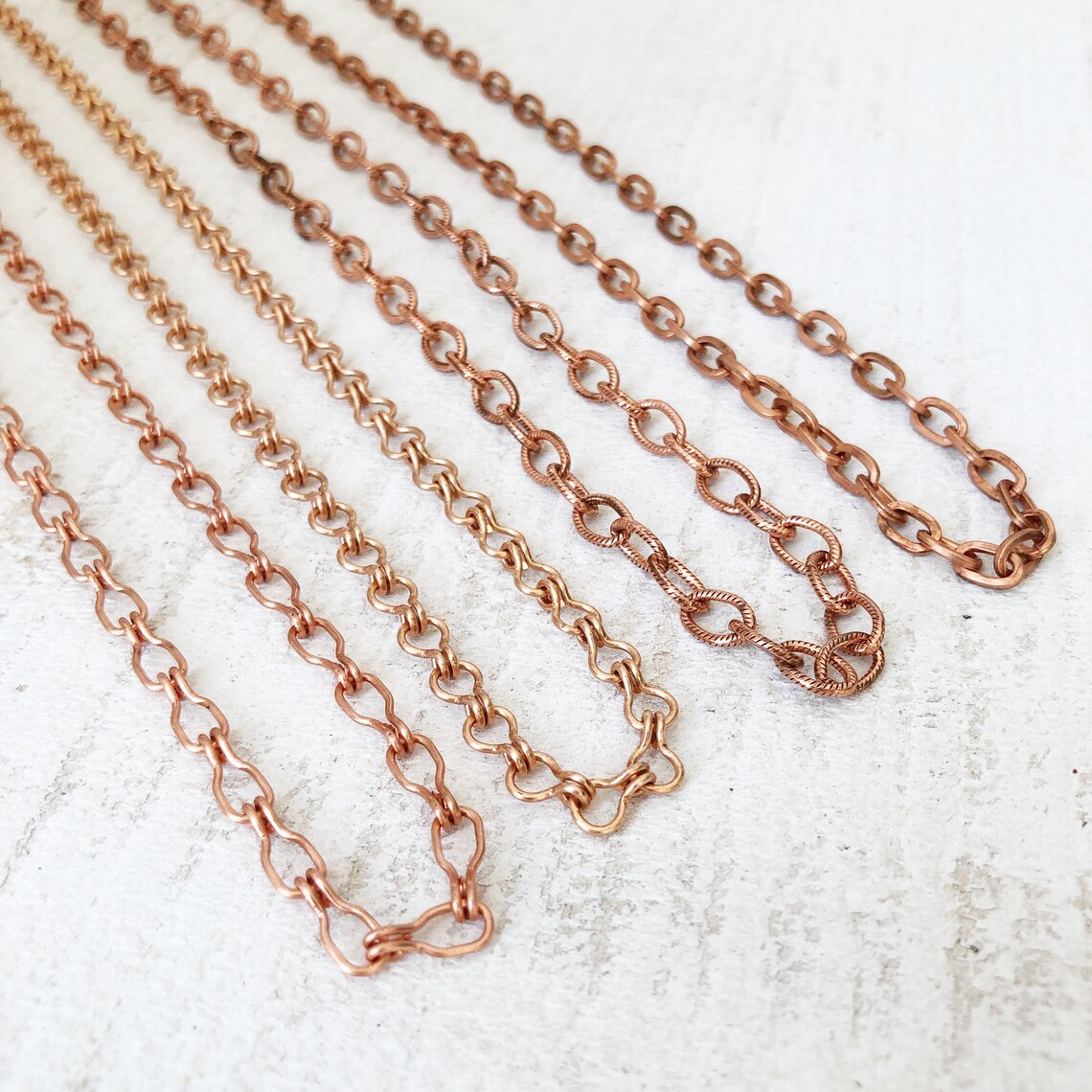 Copper Necklace Chain Solid Copper Chain Adjustable Custom Etsy
