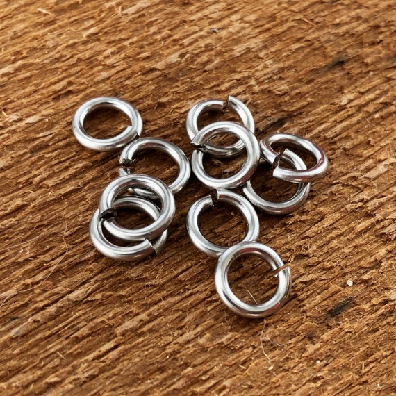 Saw cut stainless shop steel jump rings