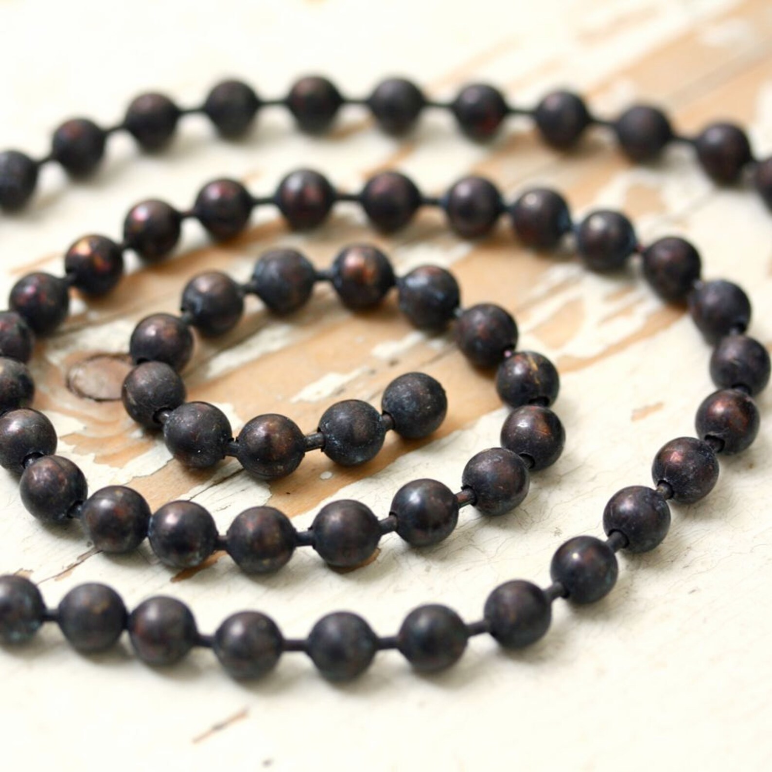 6mm Large Ball Chain Chunky Antiqued Solid Brass Big Bead Etsy