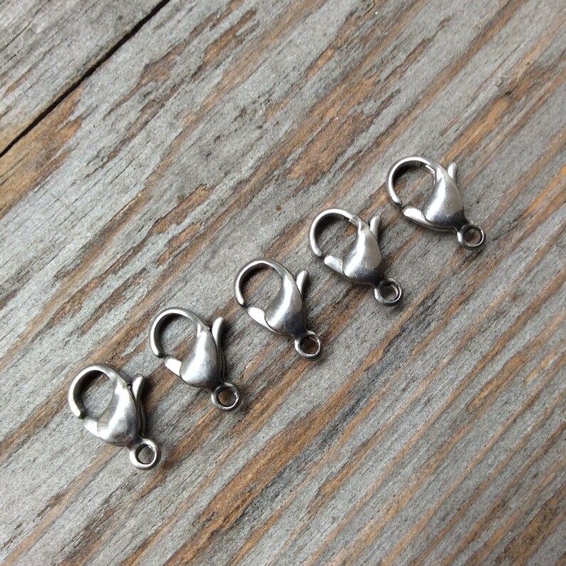 Lobster Claw Clasp Stainless Steel 12mm X 6mm Small Silver Etsy