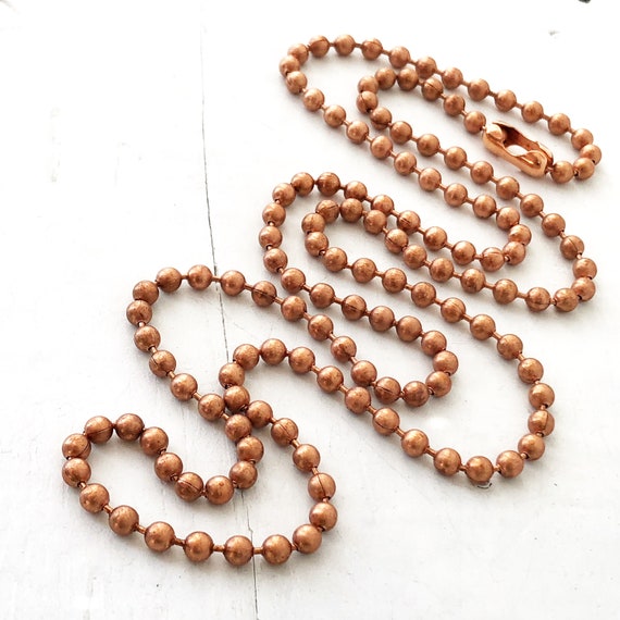 Copper Chain CN606G $26 to $34. Available in 16 to 30 inch lengths 3//16 wide