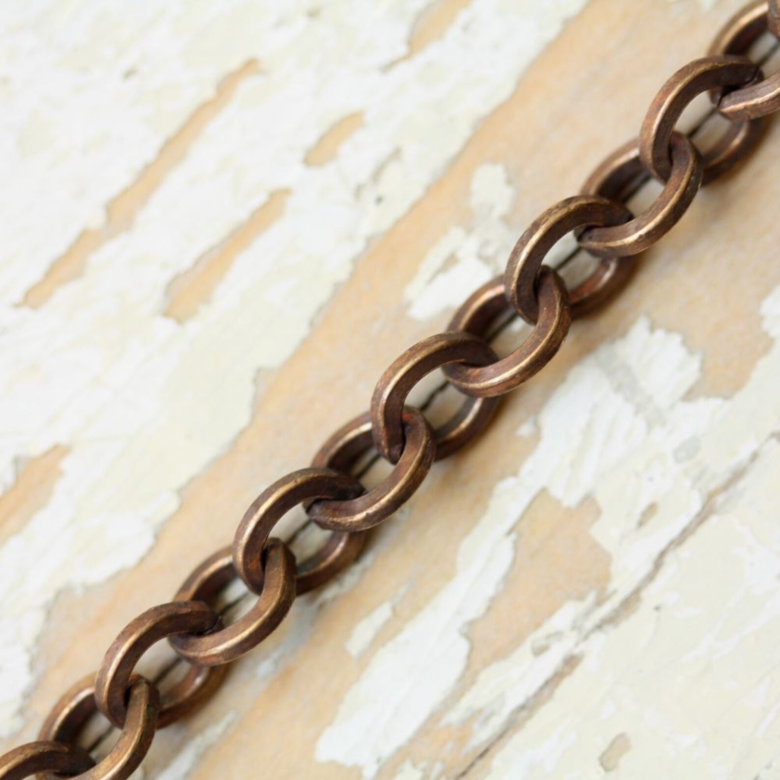 6ft Chunky Antiqued Brass Cable Chain 6mm X 7mm Square Wire Etsy