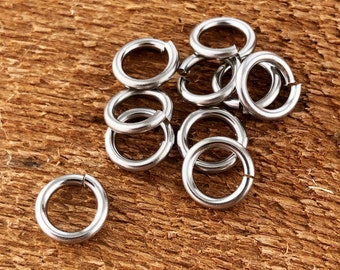 18g 3/16"ID Stainless Steel Jump Rings, 5mm ID Saw Cut Jumpring, Made in Canada, 7mm OD Open