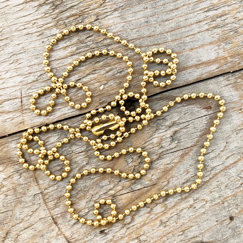 Gold Solid Brass Ball Chain Necklace 1.8mm Beaded Chain With Etsy