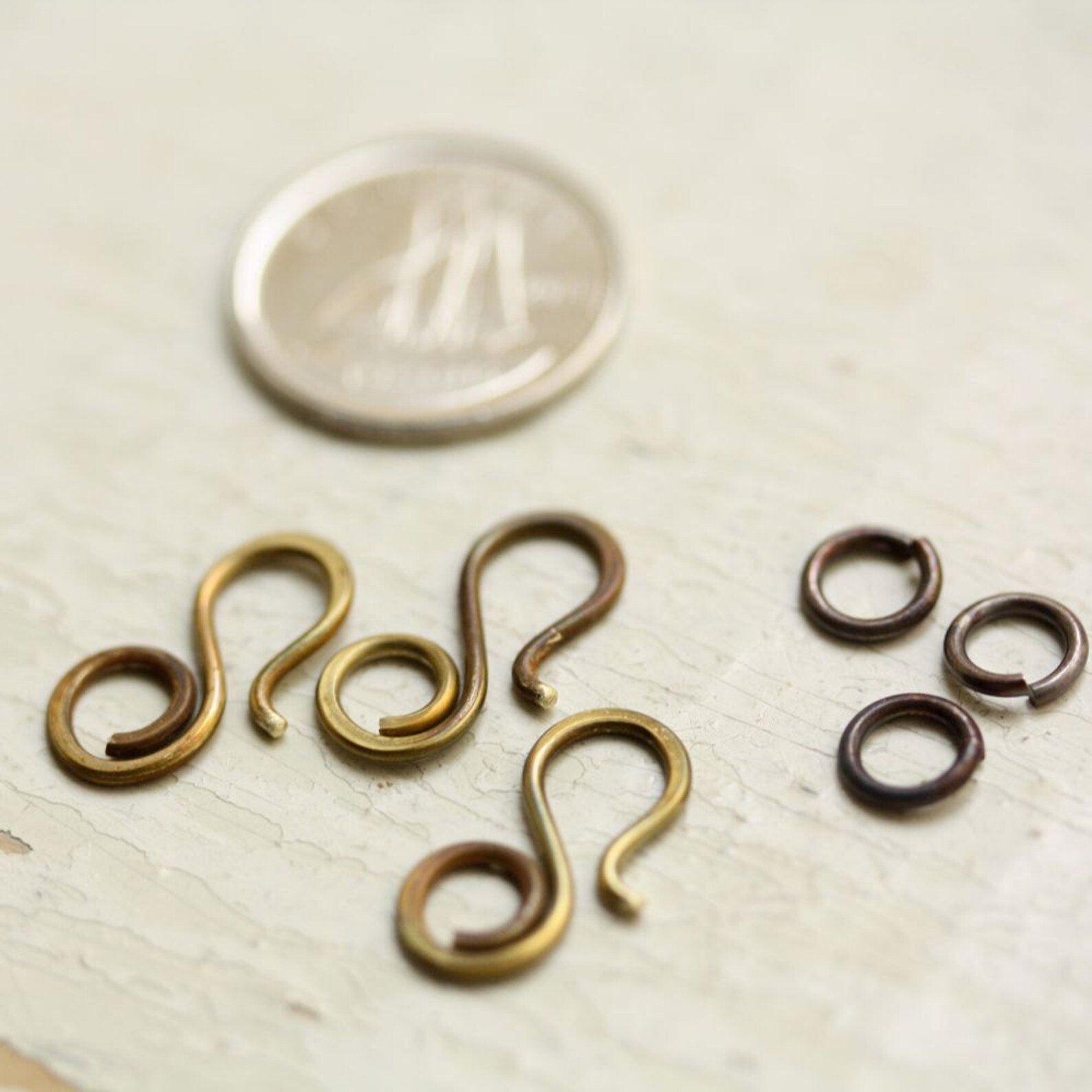 Handmade Clasp Small Antiqued Brass Clasps 3pcs Hook With Etsy