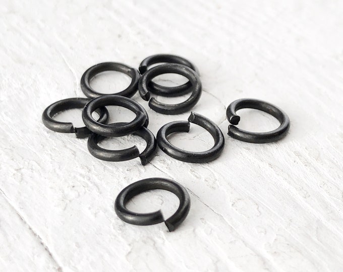 18g 3/16 ID Matte Black Stainless Steel Jump Rings 5mm Etsy