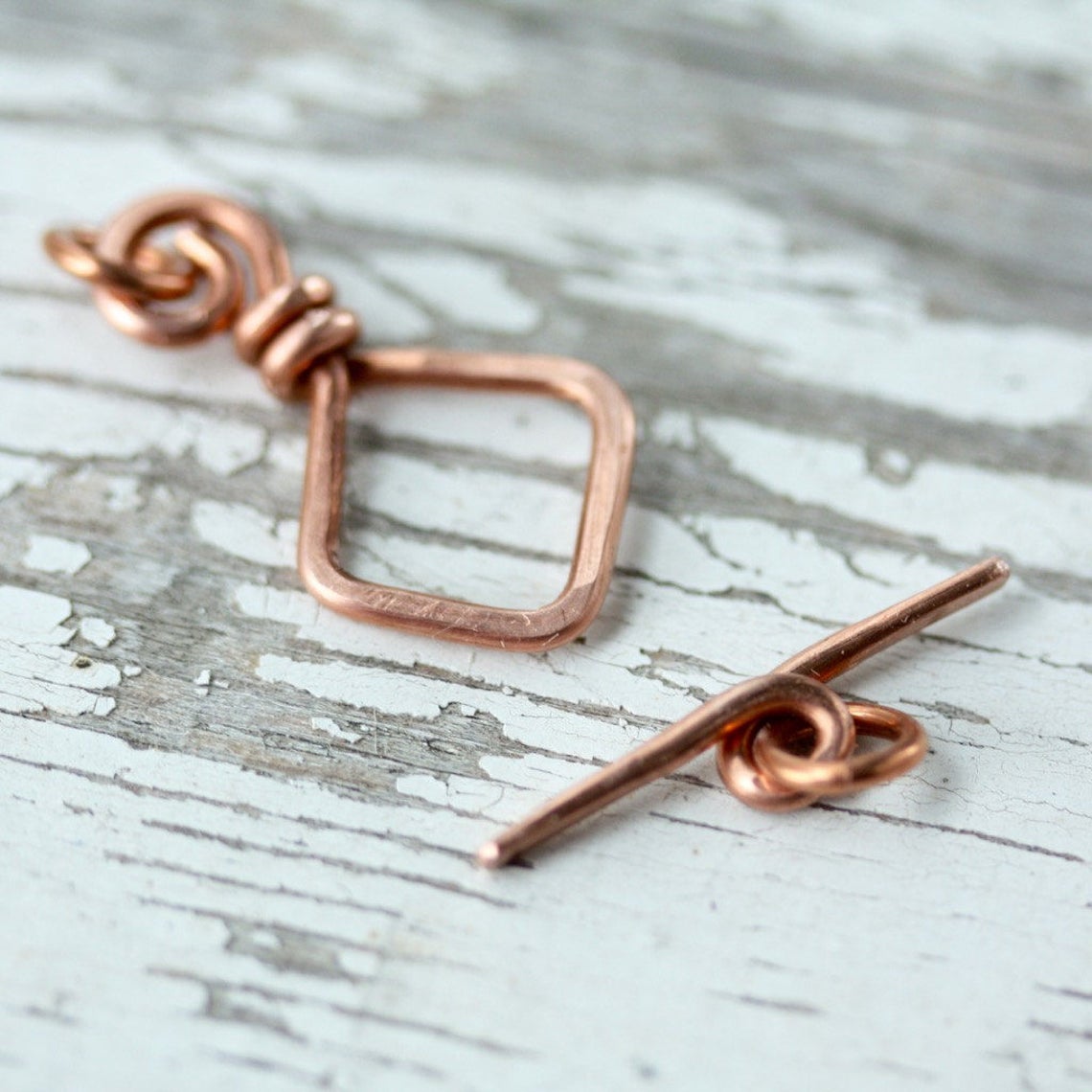 Solid Copper Toggle Clasp 16 Gauge Reclaimed Wire Copper Etsy