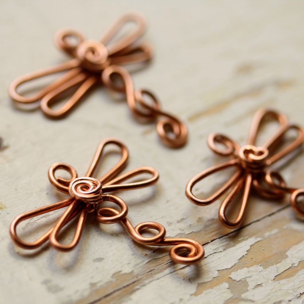 Wire Dragonfly Solid Copper Large Dragonflies Handmade Etsy Canada